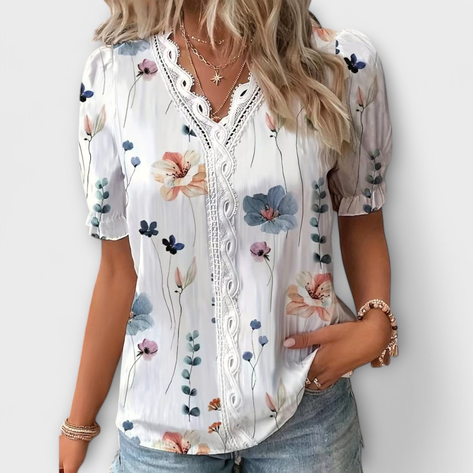 Emily - Elegante Blusa de V-hals