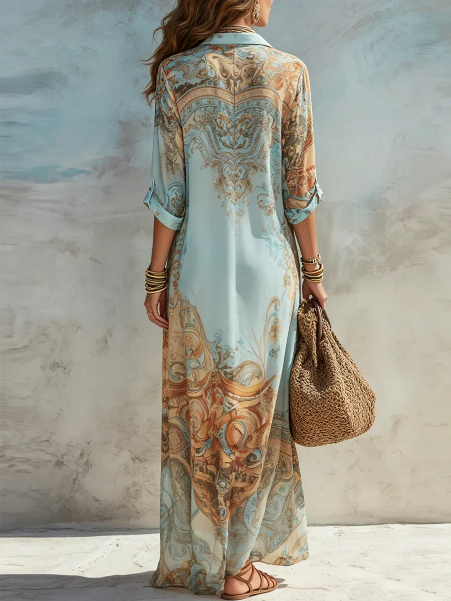 Robe d'été fluide bleu clair