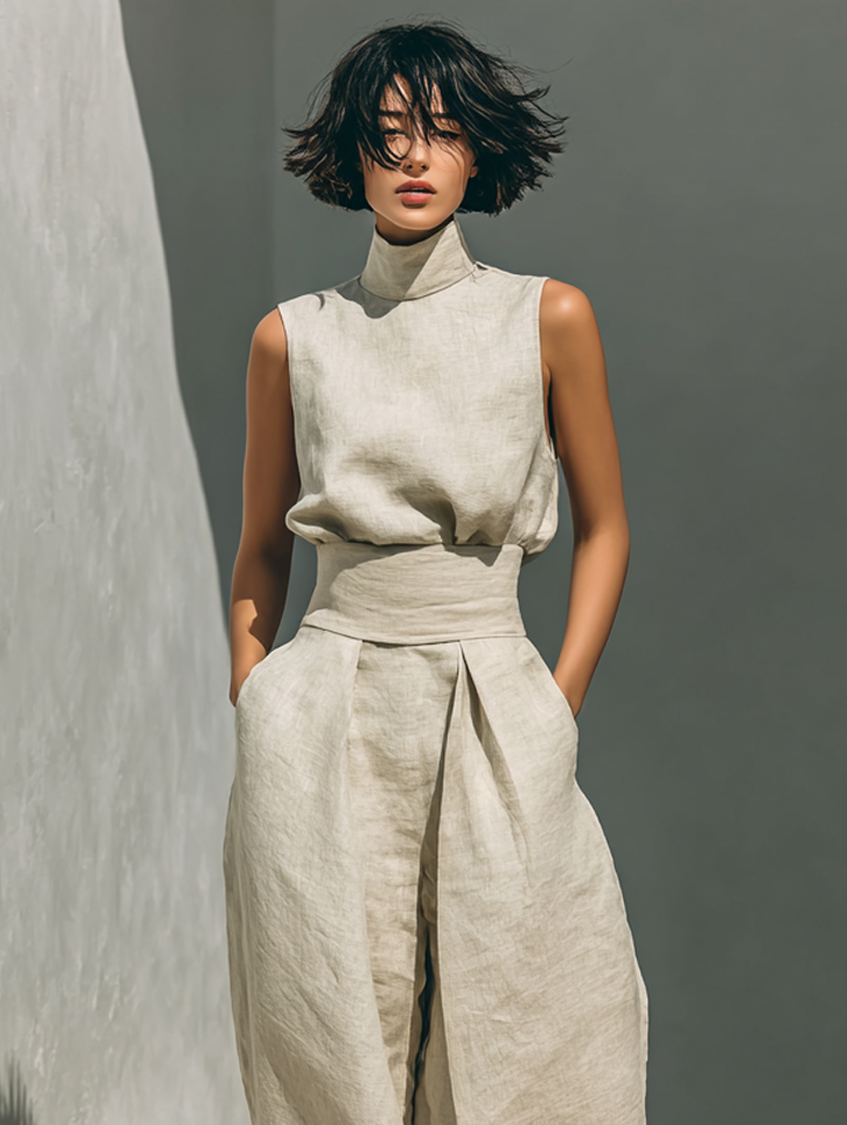 Elara™ | Ensemble léger sans manches avec pantalons larges