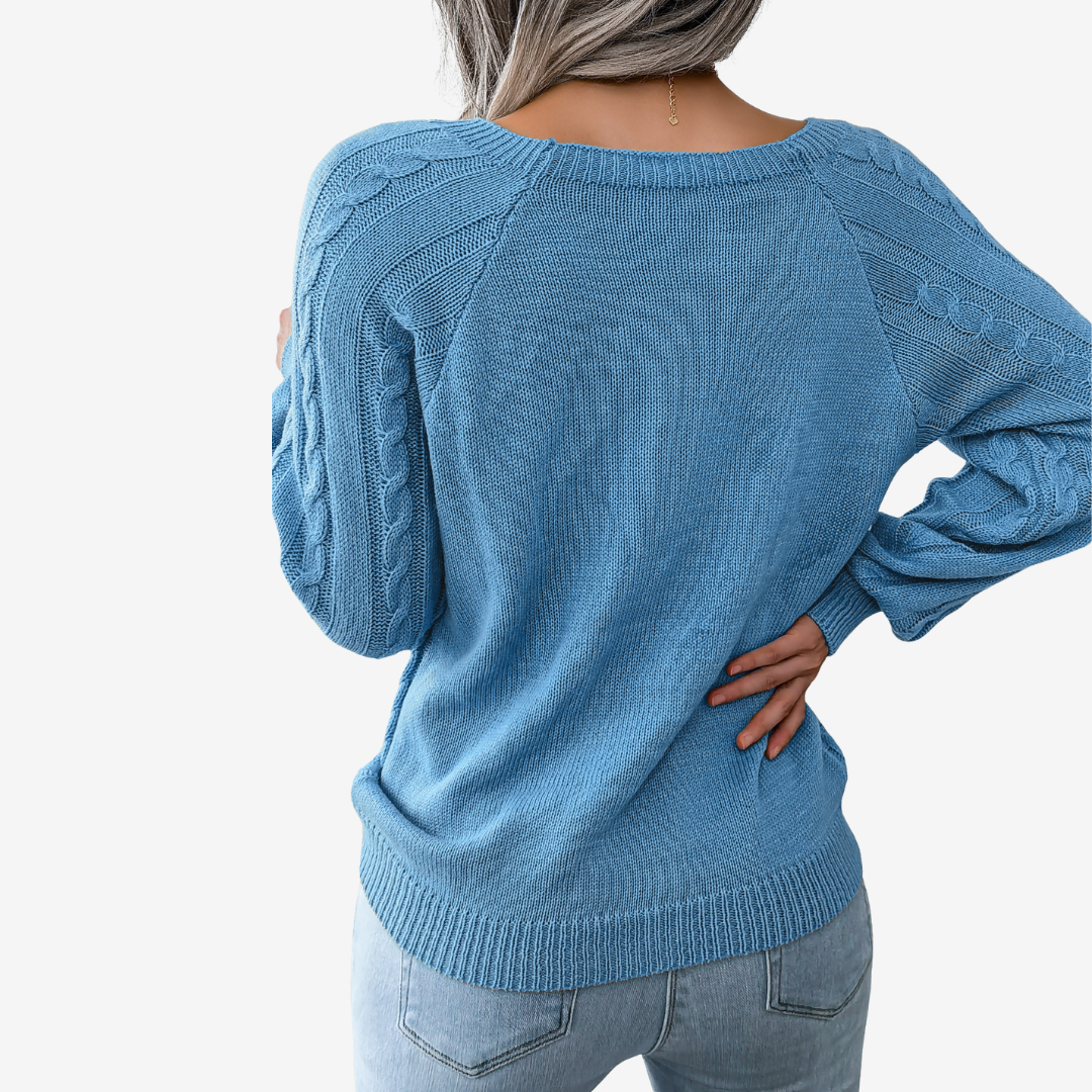 Meli™ Pull avec Détails de Boutons