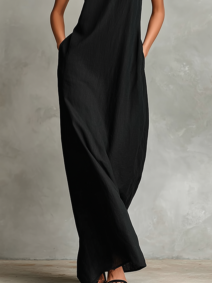 Robe longue à col halter