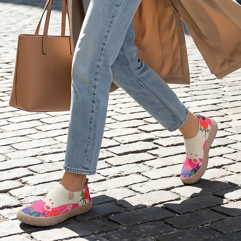 Slip-On Imprimé Artistique & Semelle Souple