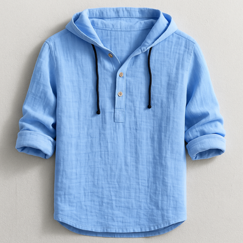 Chemise à capuche en lin