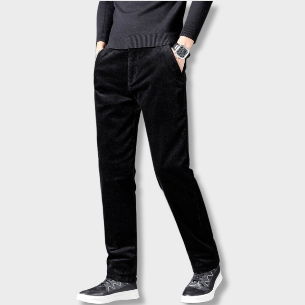 Pantalons en Velours Côtelé Taille Moyenne