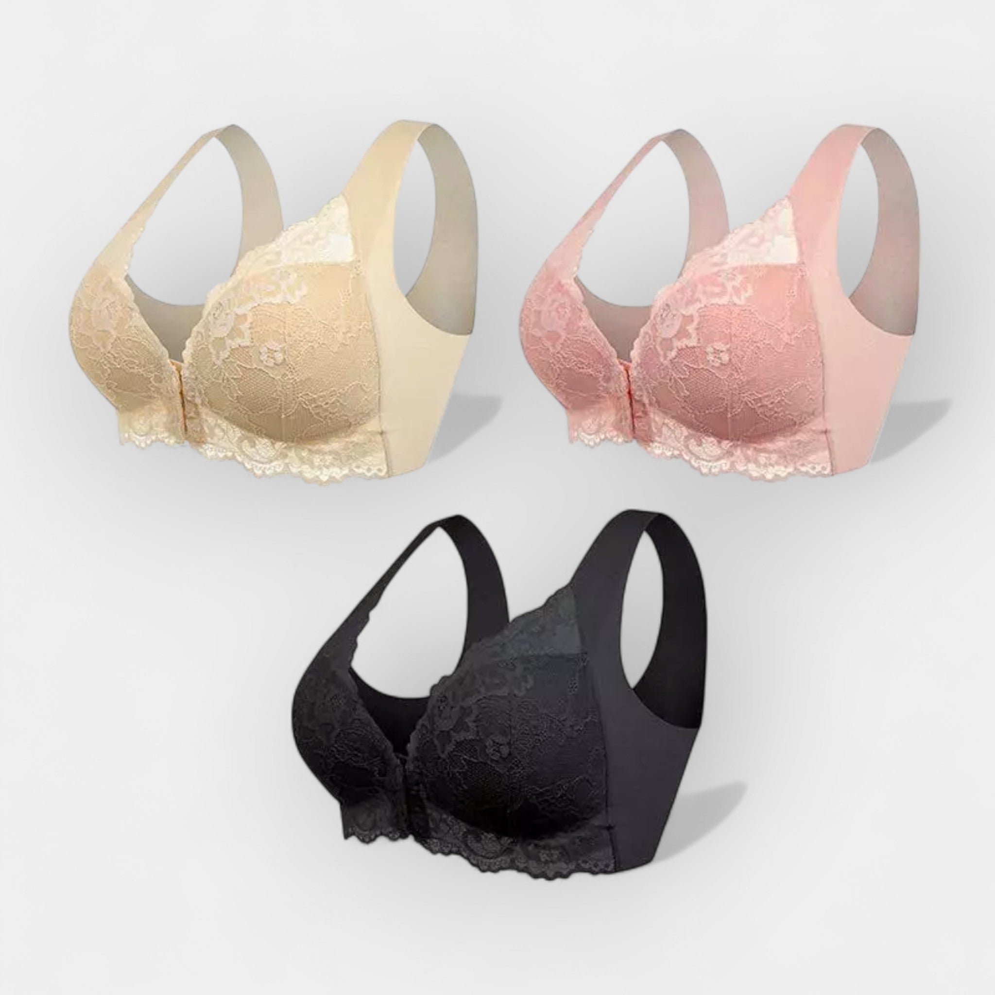 Soutien-gorge sans fil avec fermeture Ă l'avant (Pack de 3)