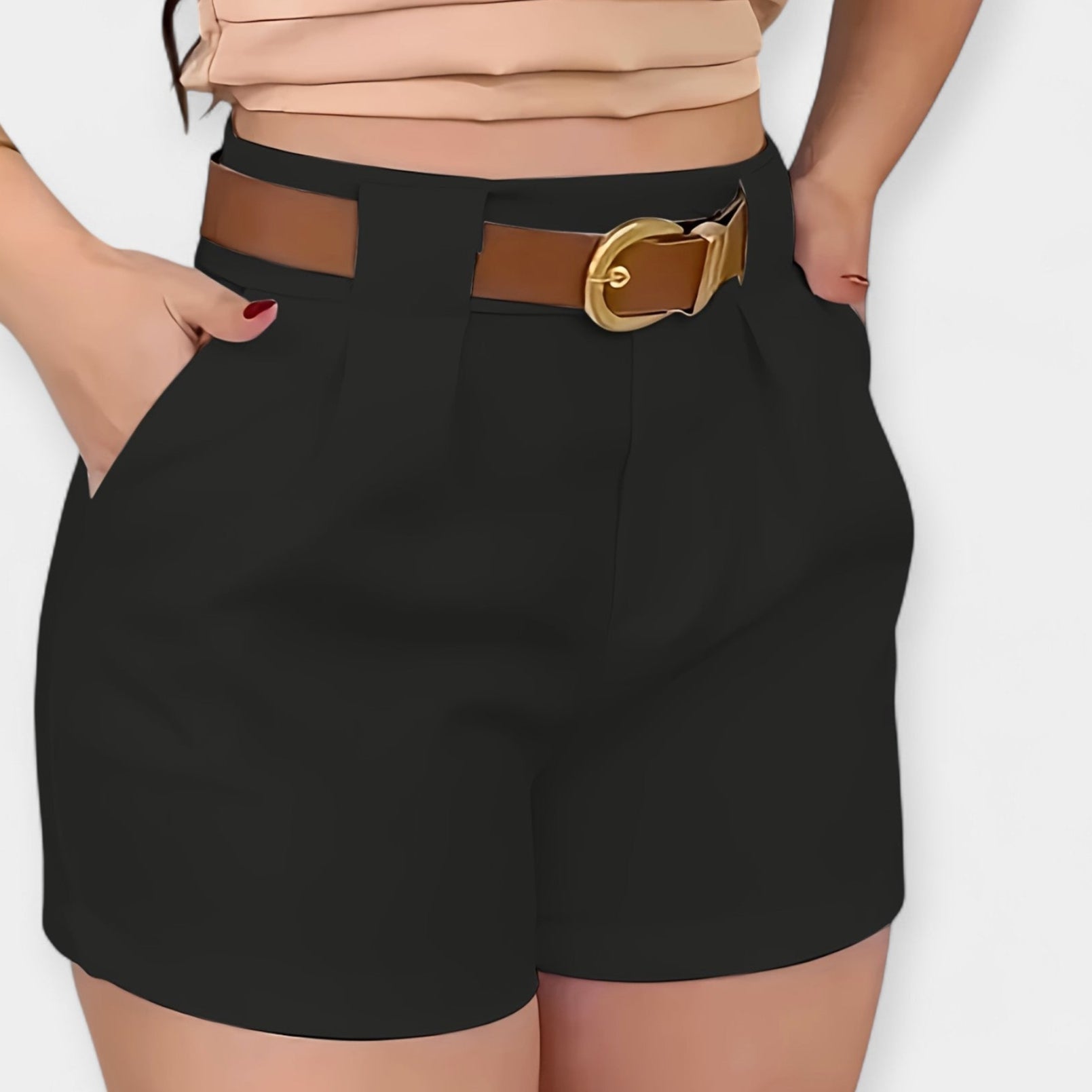 Shorts Plissés Blancs