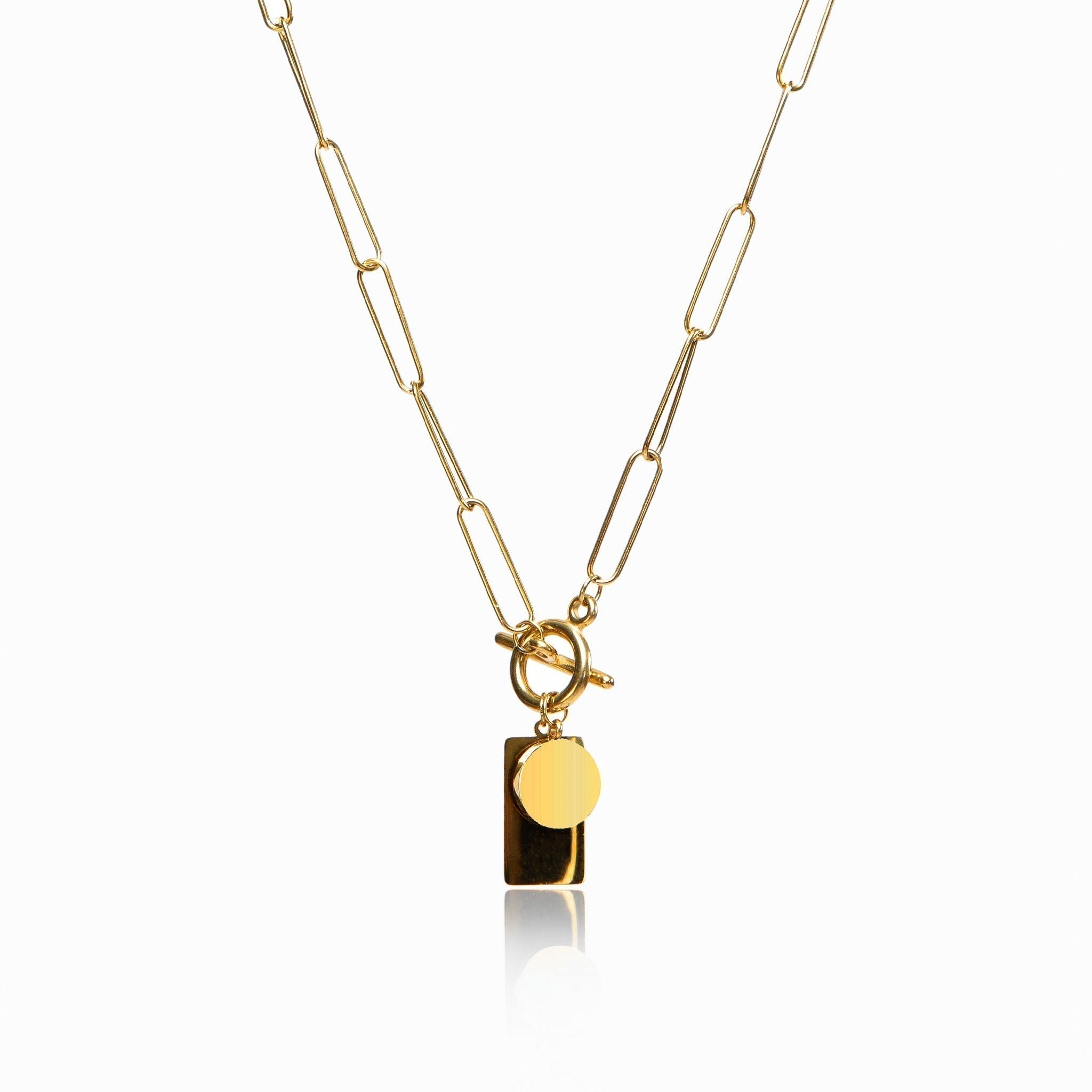 Collier en Or avec Fermoir Rectangulaire