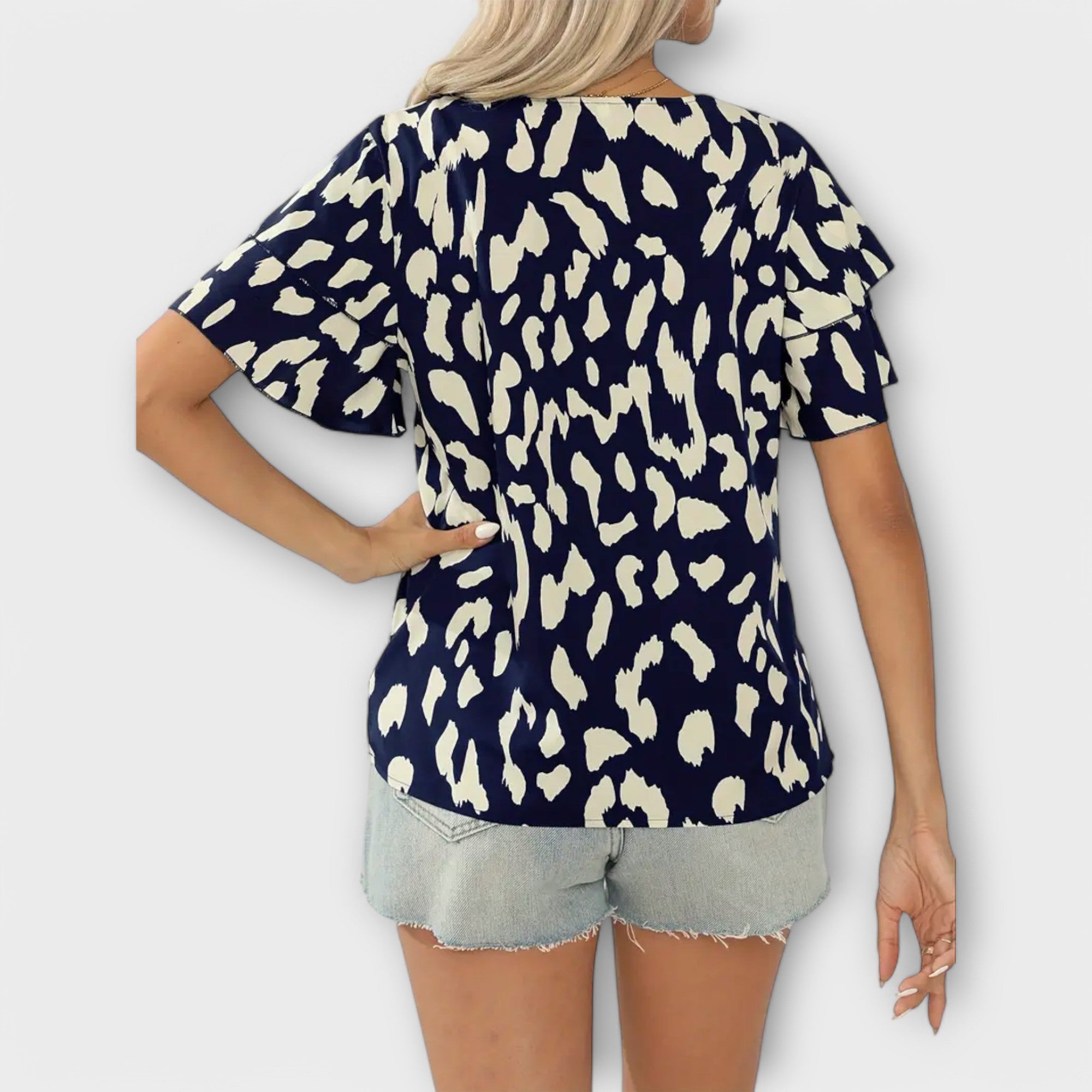 Evelyn - Camiseta Casual con Cuello Redondo