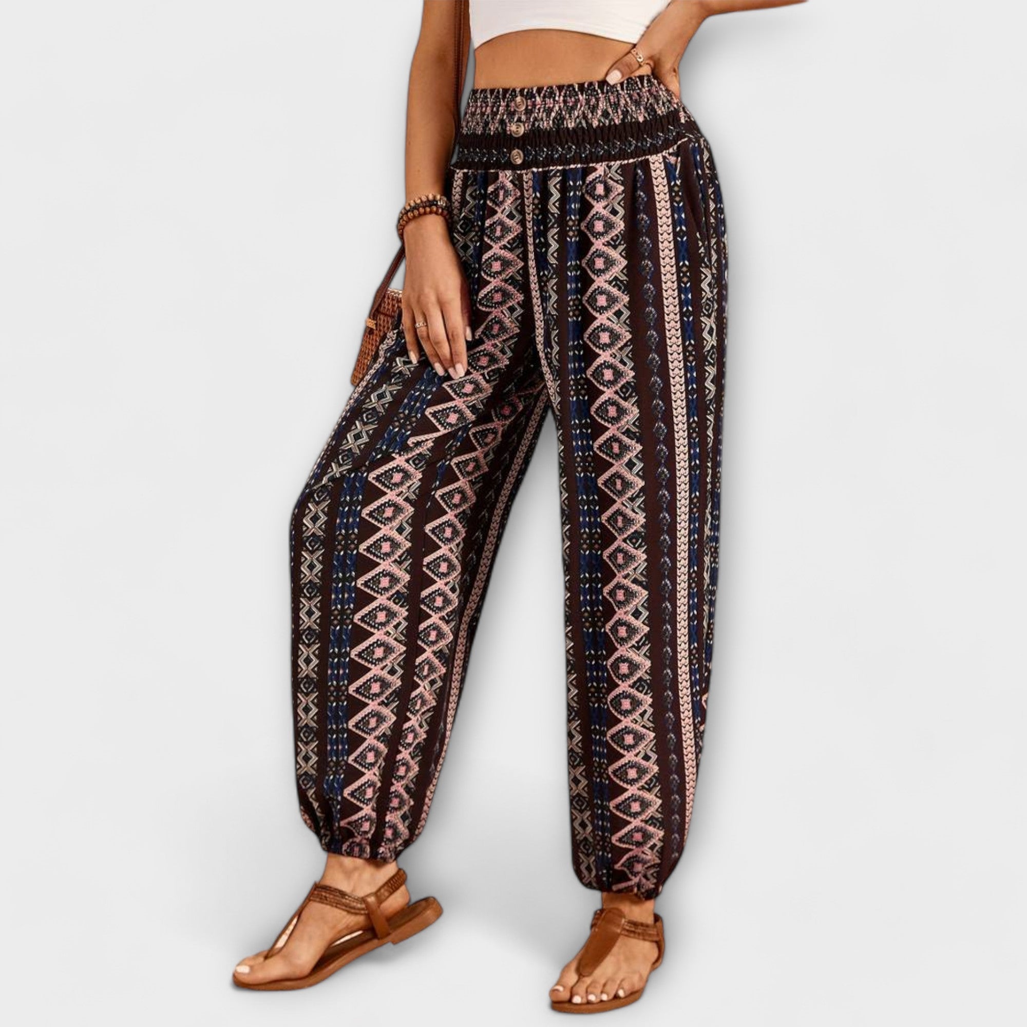 Pantalon avec Imprimé Ethnique