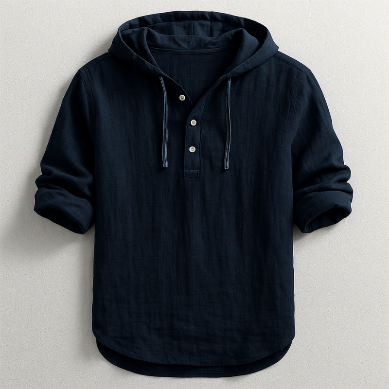Chemise à capuche en lin