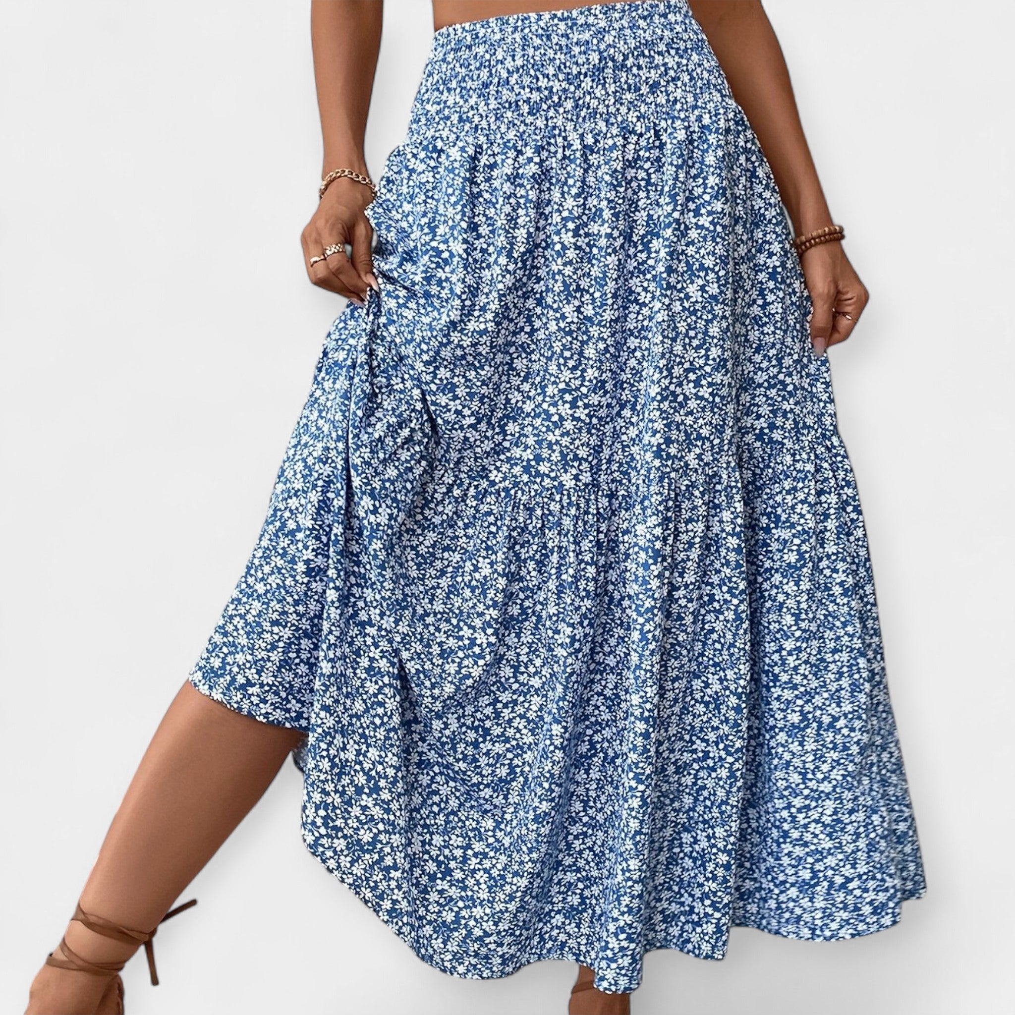 Jupe Décontractée et Confortable avec Fleurs