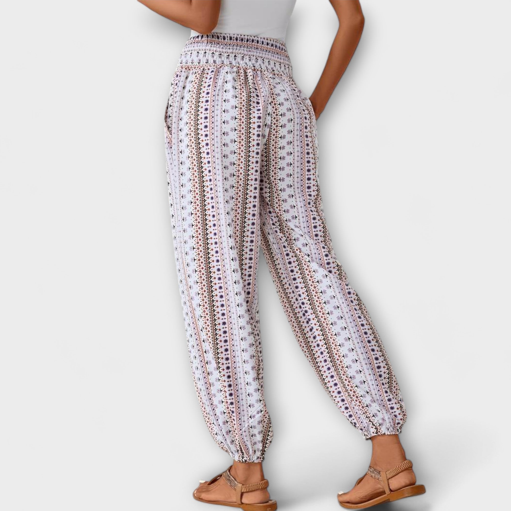 Pantalon avec Imprimé Ethnique