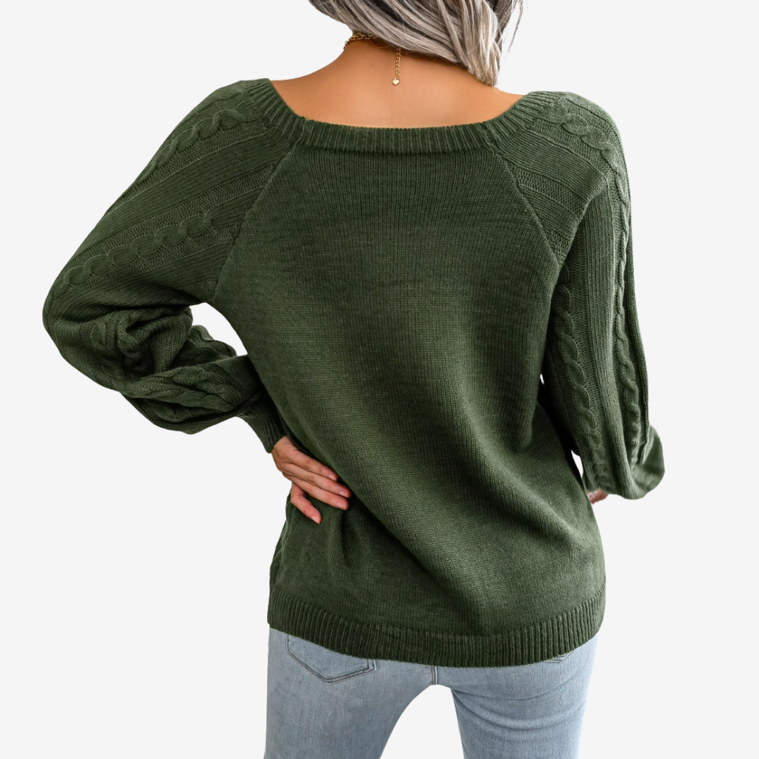 Meli™ Pull avec Détails de Boutons
