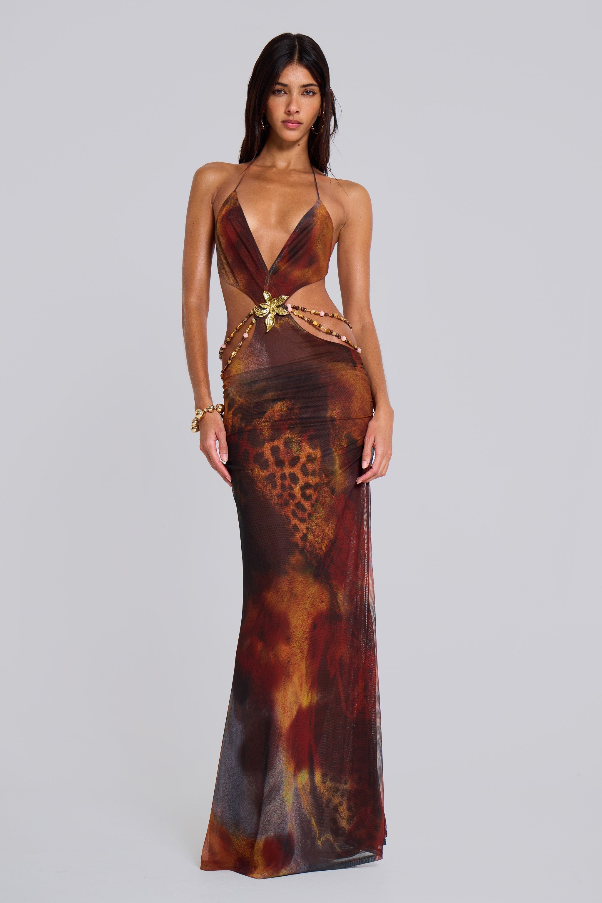 Robe Maxi Jungle Whiskey