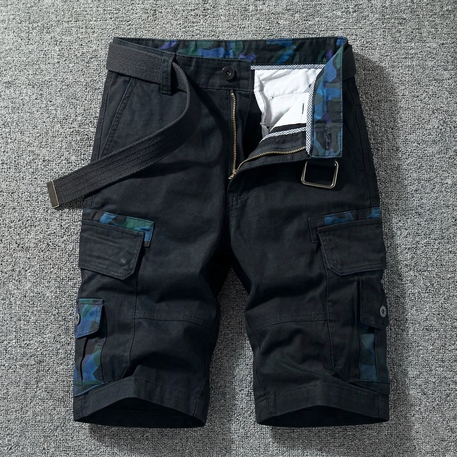 Hedan - Shorts Cargo Avec Ceinture