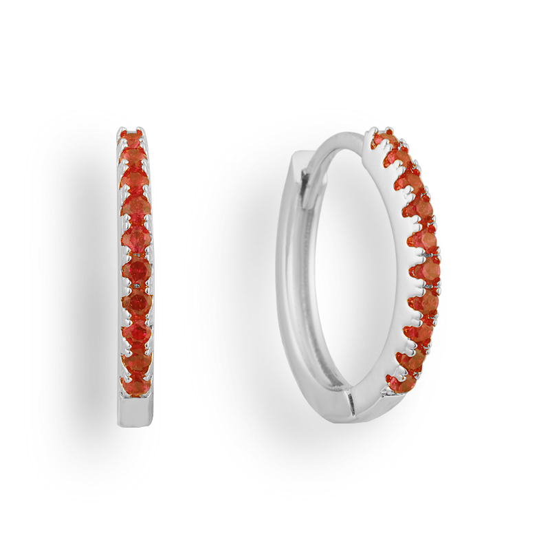 Boucles d'oreilles créoles avec des zirconias