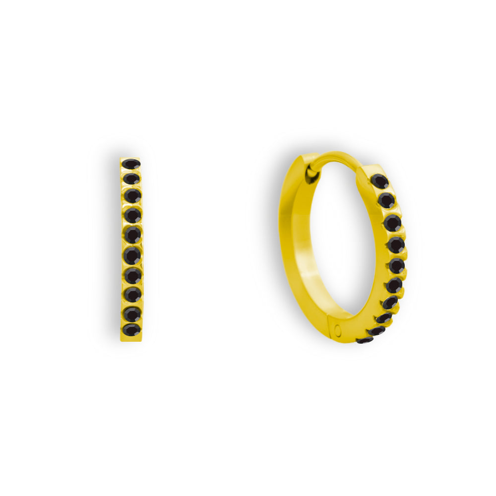 Boucles d'oreilles créoles avec des zirconias