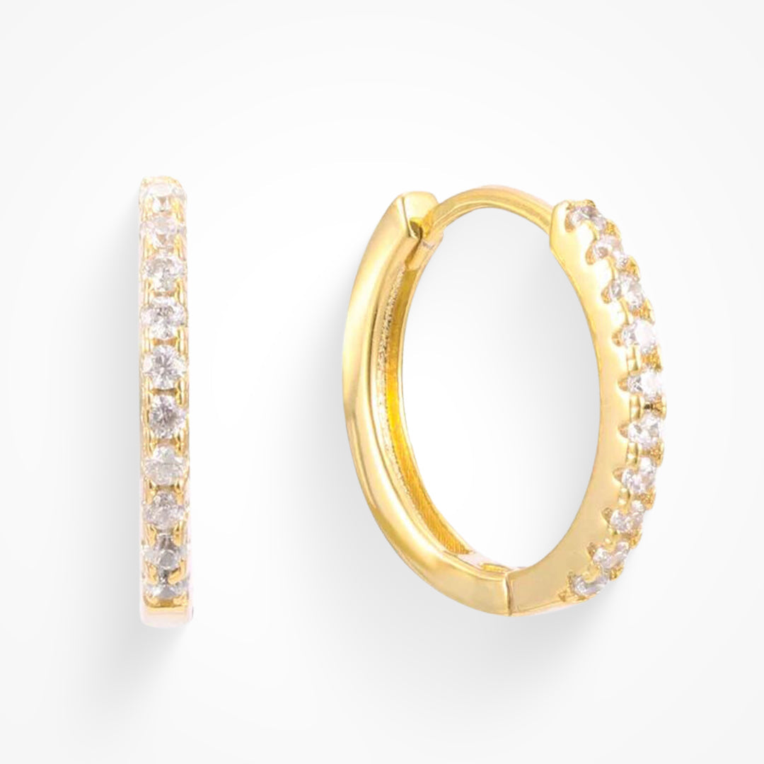 Boucles d'oreilles créoles avec des zirconias