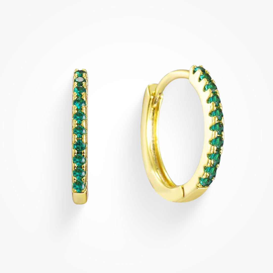 Boucles d'oreilles créoles avec des zirconias