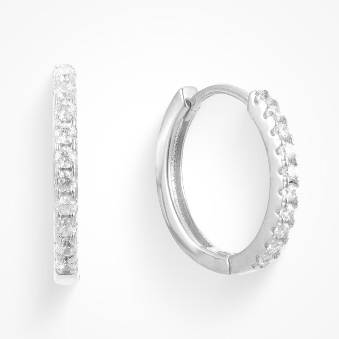 Boucles d'oreilles créoles avec des zirconias