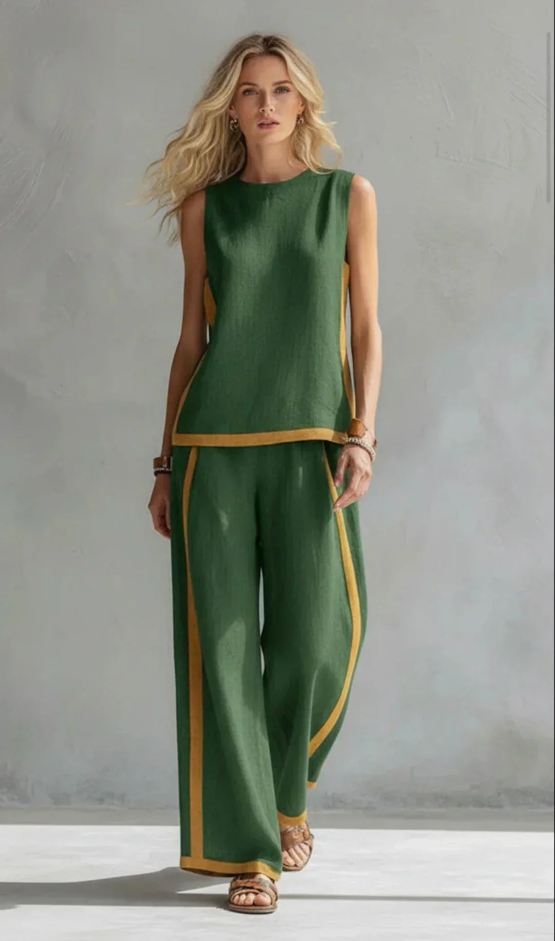Ursula™ | Ensemble élégant de veste et de pantalons avec finitions contrastées