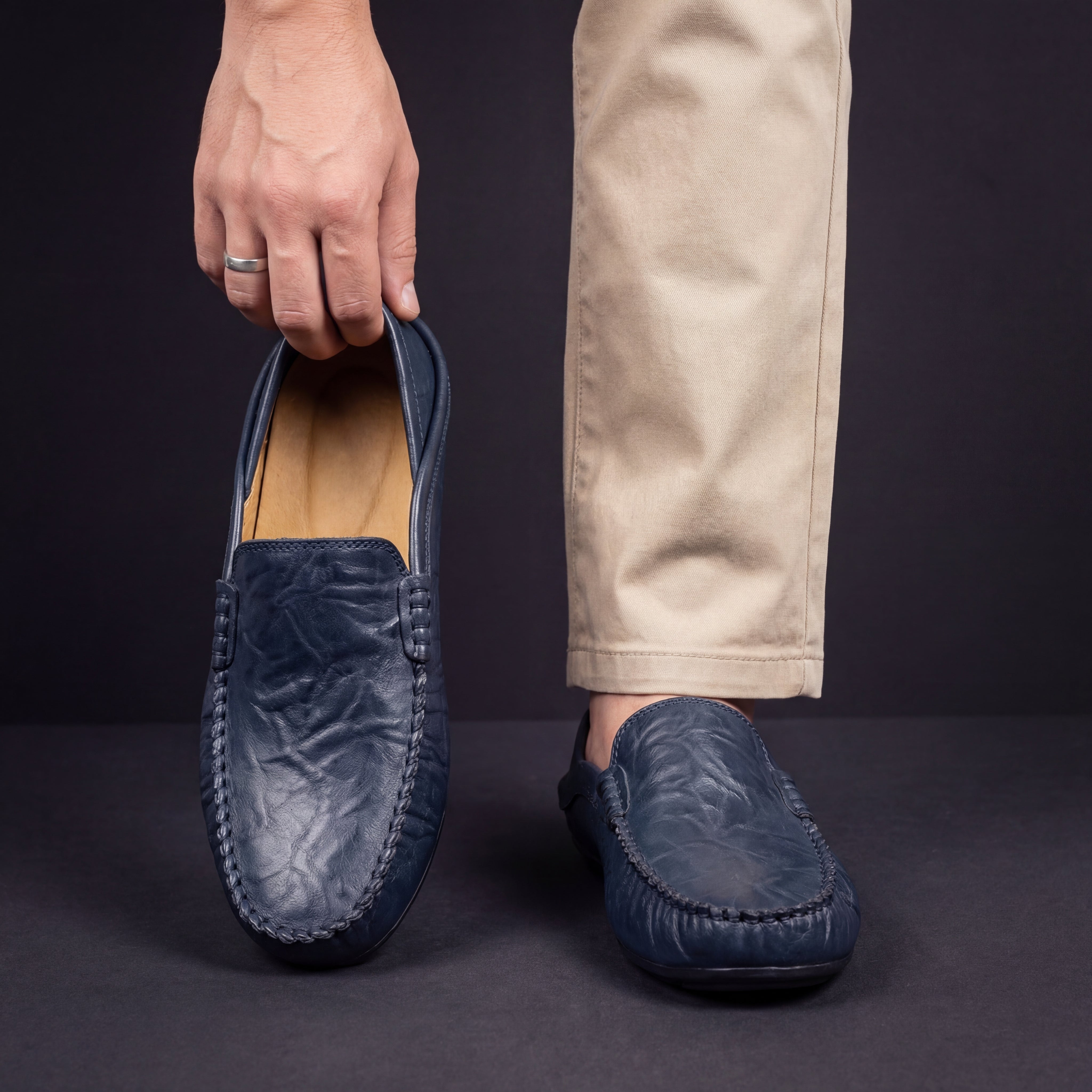MOCASSINS EN CUIR