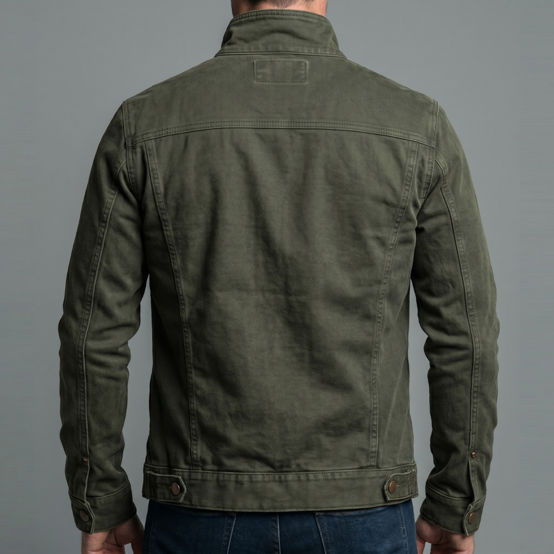 Veste vintage en coton avec fermeture zippée