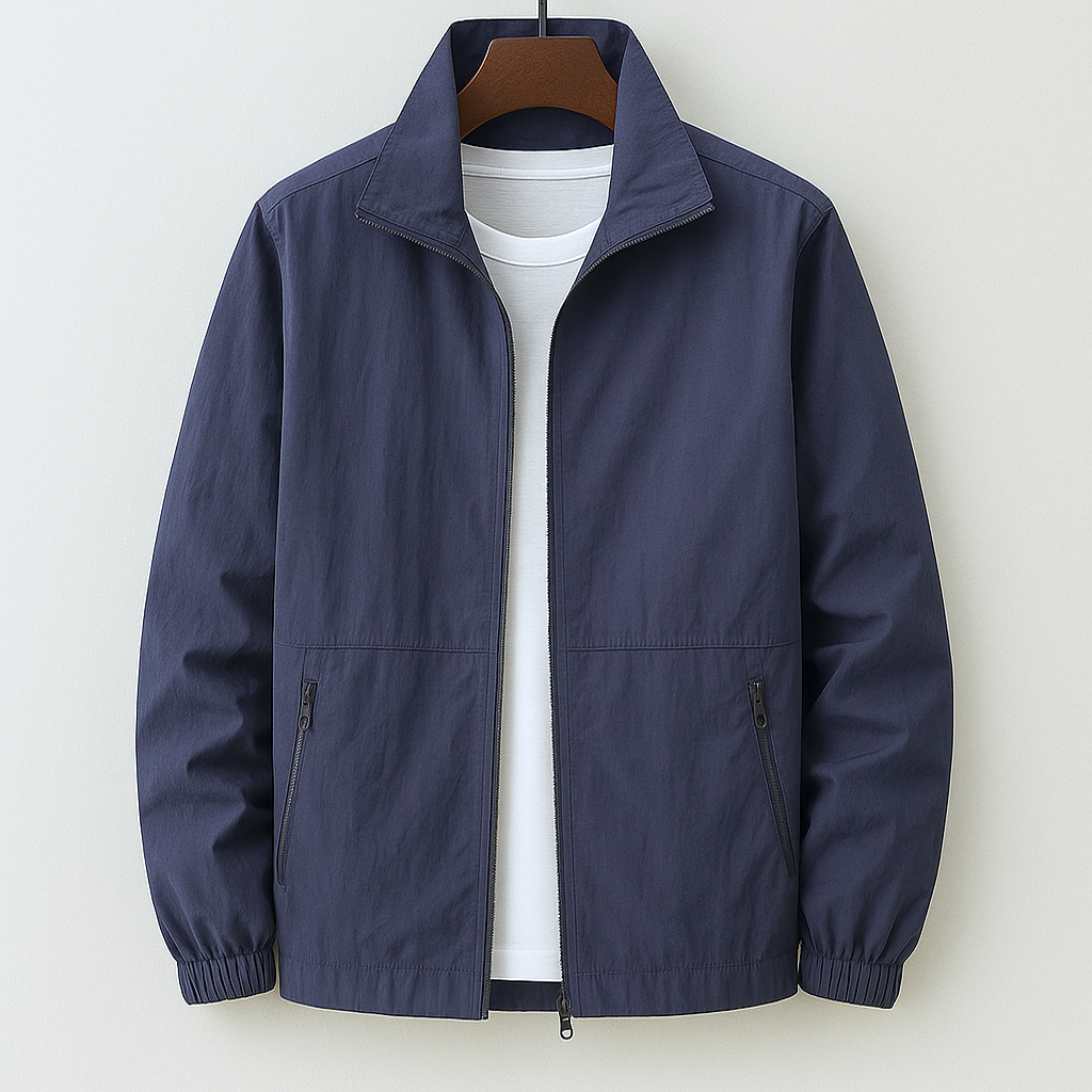 Veste légère décontractée à col montant