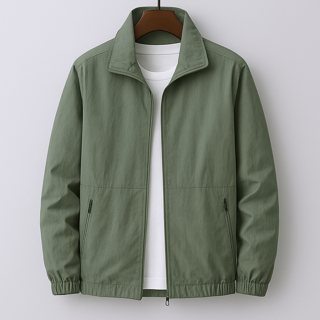 Veste légère décontractée à col montant