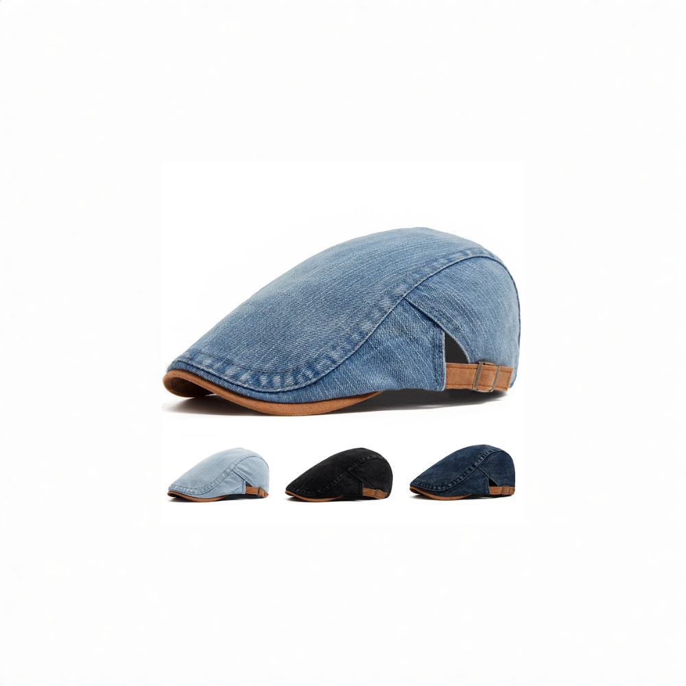 Bloom™ | Casquette plate en denim premium – Style intemporel et confort quotidien