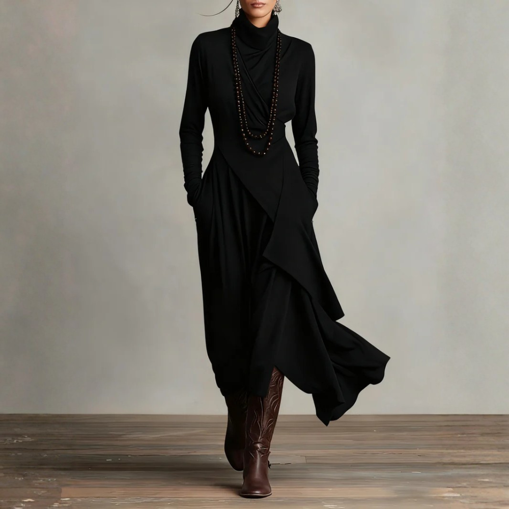 Robe longue asymétrique