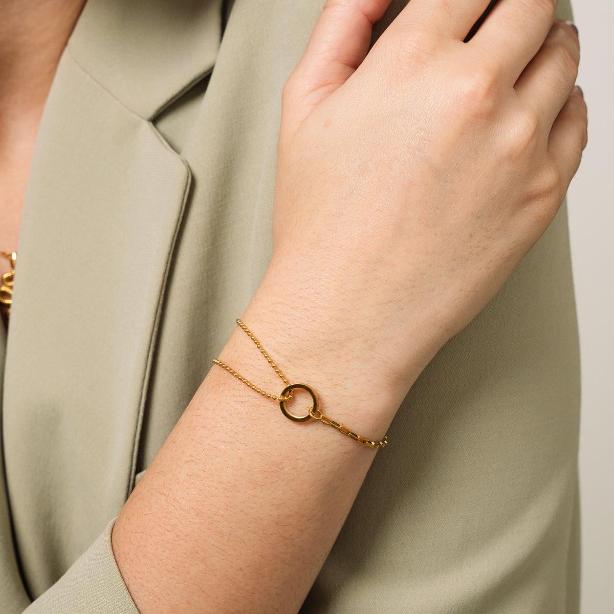 Bracelet de Box de Tennis Doré