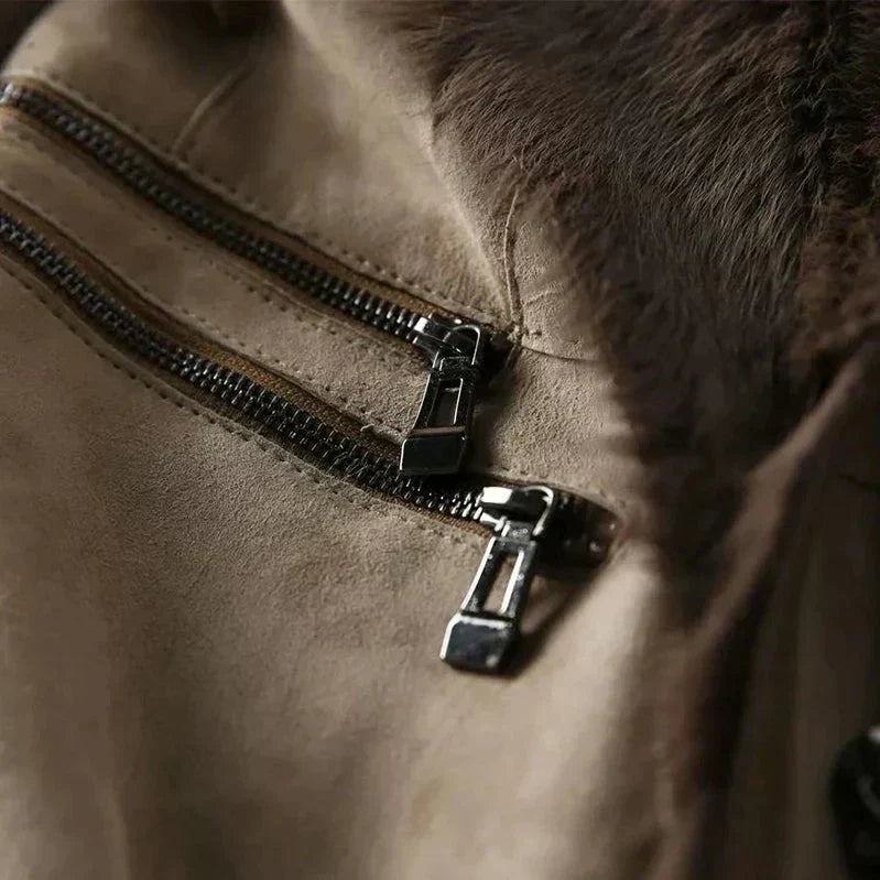 Veste en peau d'agneau