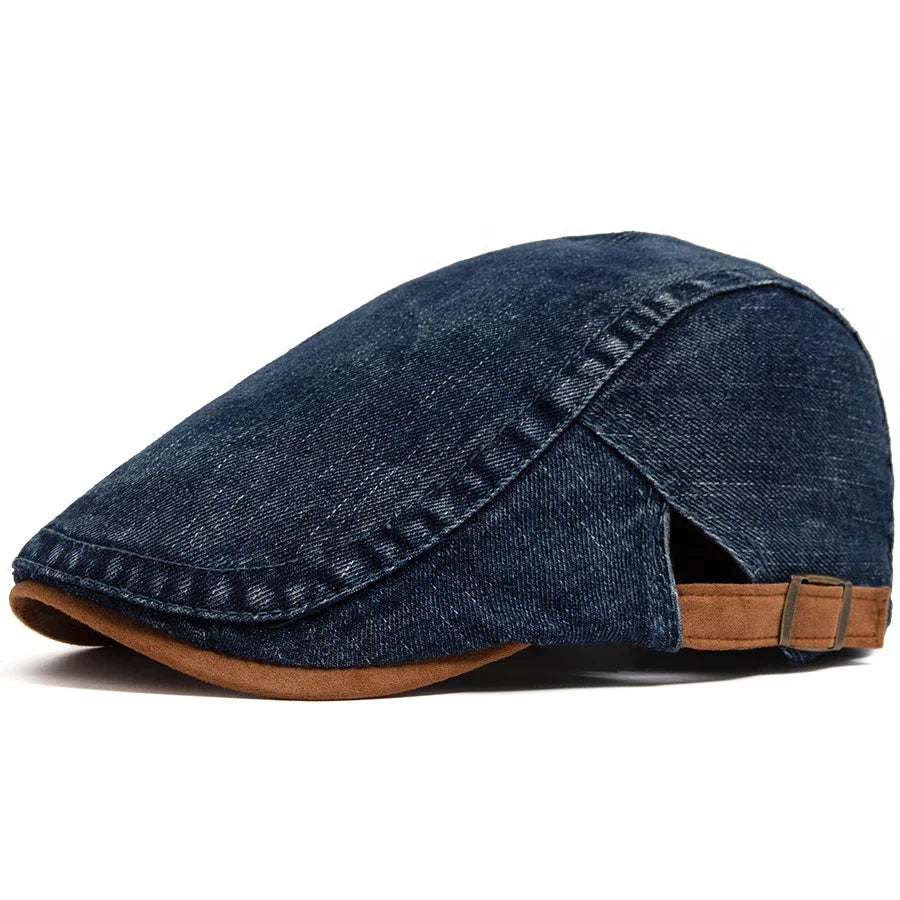 Bloom™ | Casquette plate en denim premium – Style intemporel et confort quotidien