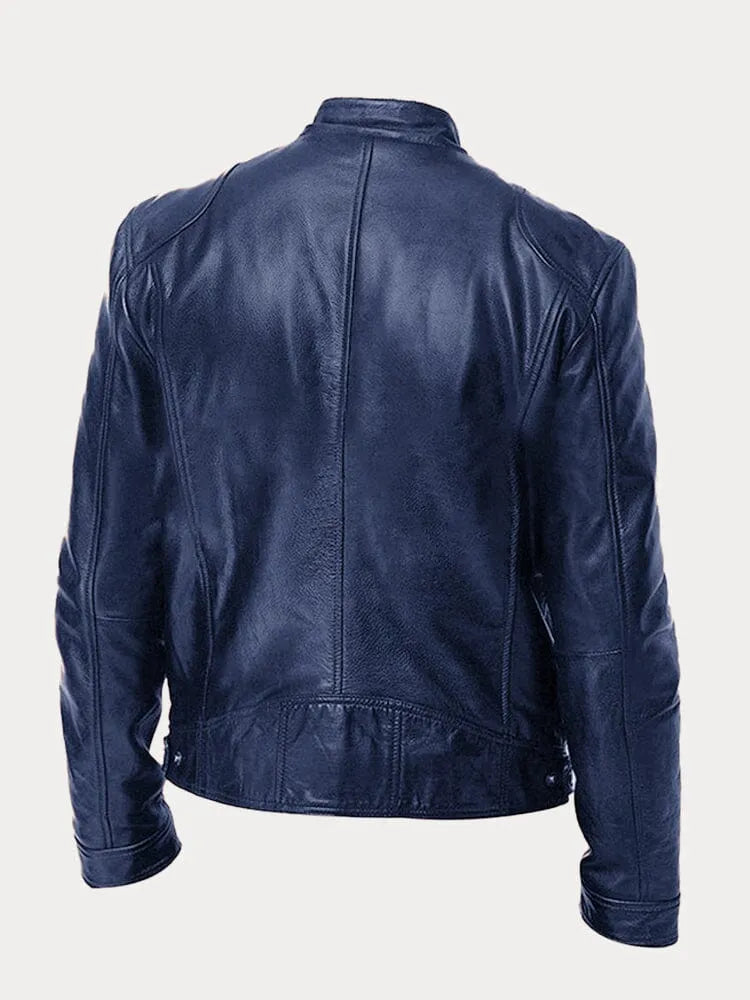 Veste en cuir décontractée