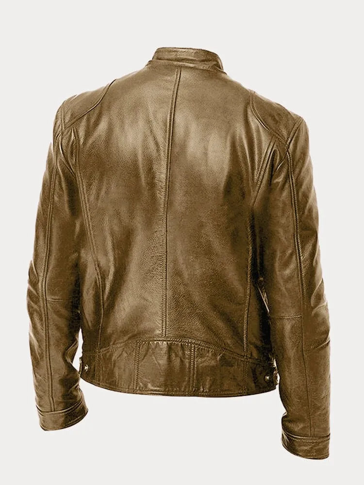 Veste en cuir décontractée