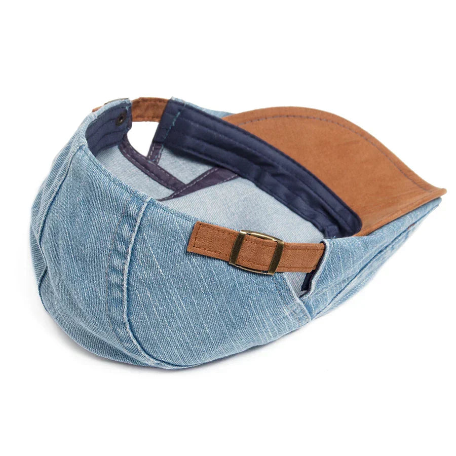 Bloom™ | Casquette plate en denim premium – Style intemporel et confort quotidien