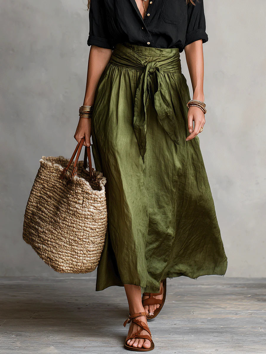 Ensemble complet comprenant un t-shirt et une jupe midi