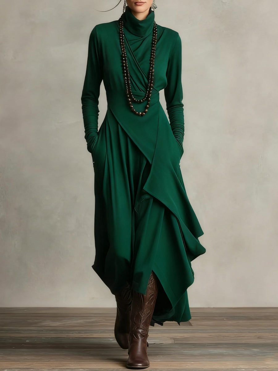 Robe longue asymétrique
