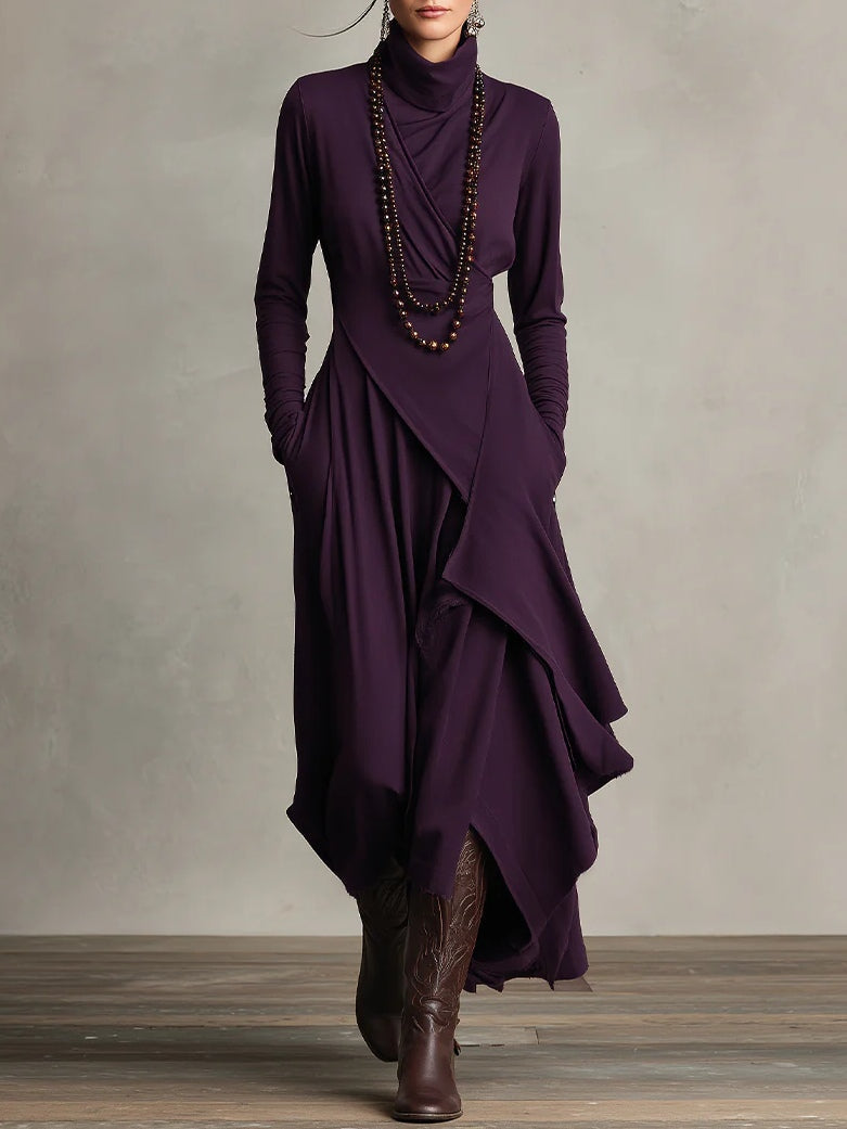 Robe longue asymétrique