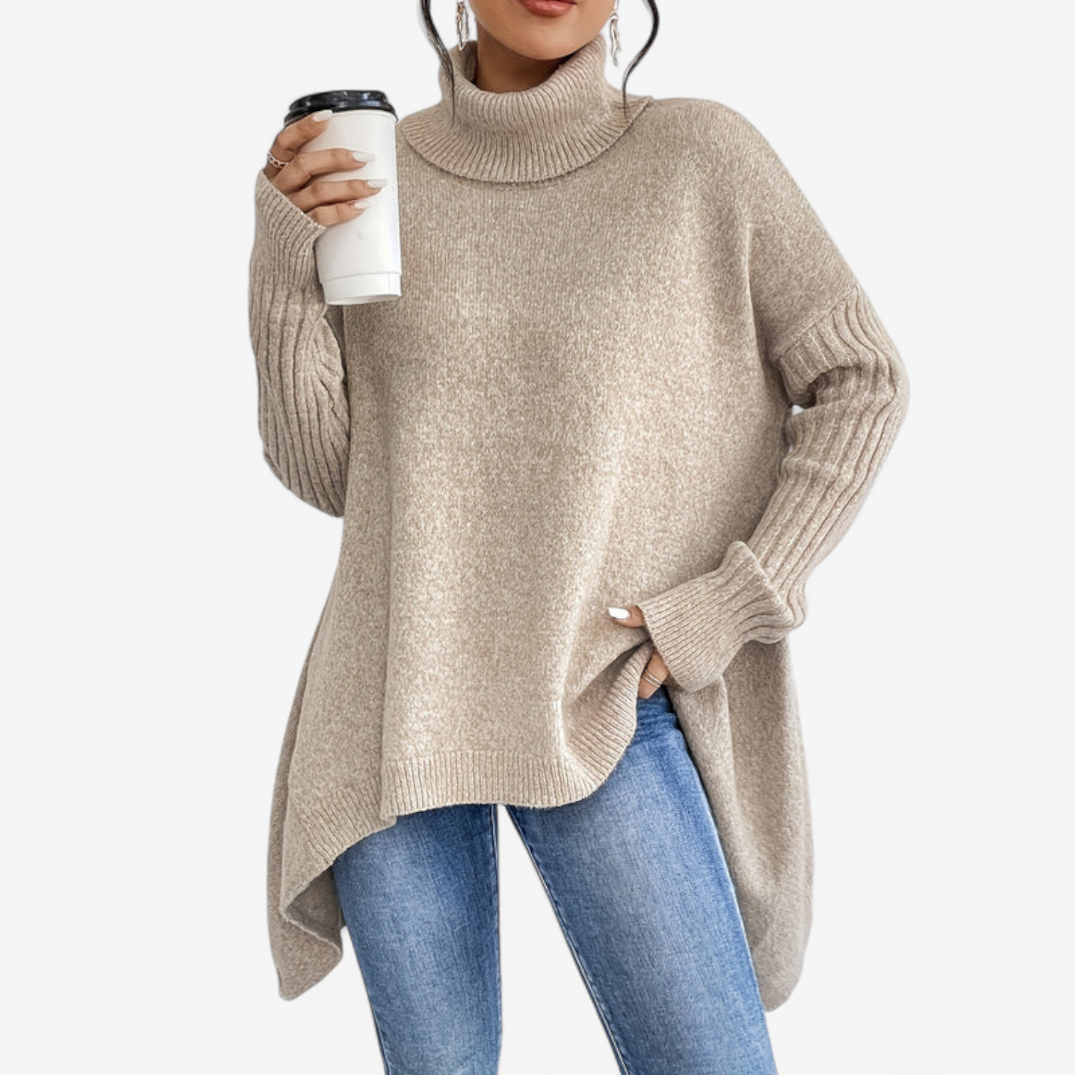 Frédérique™ Pull Doux avec Col