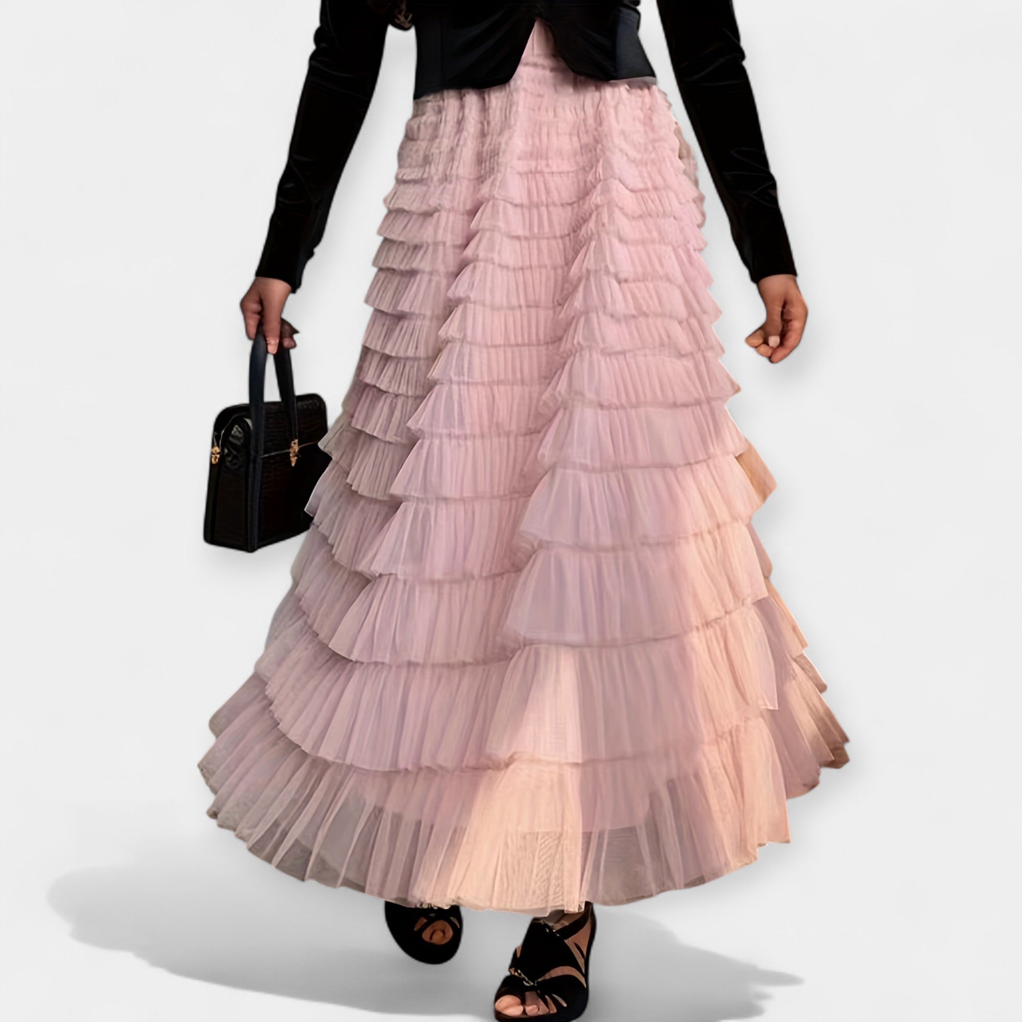 Jupe en Tulle avec Volume et Élégante