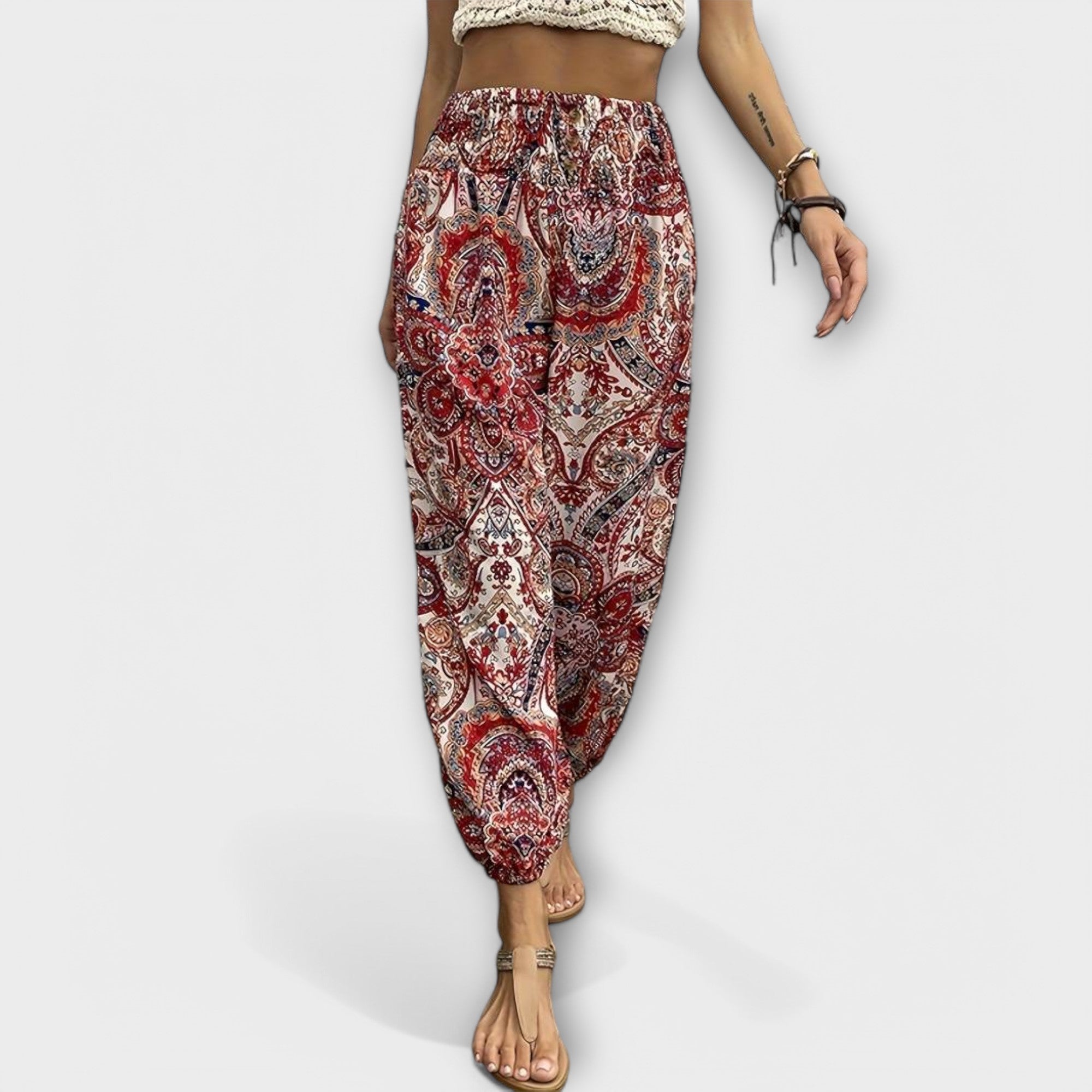 Pantalon avec Imprimé Ethnique
