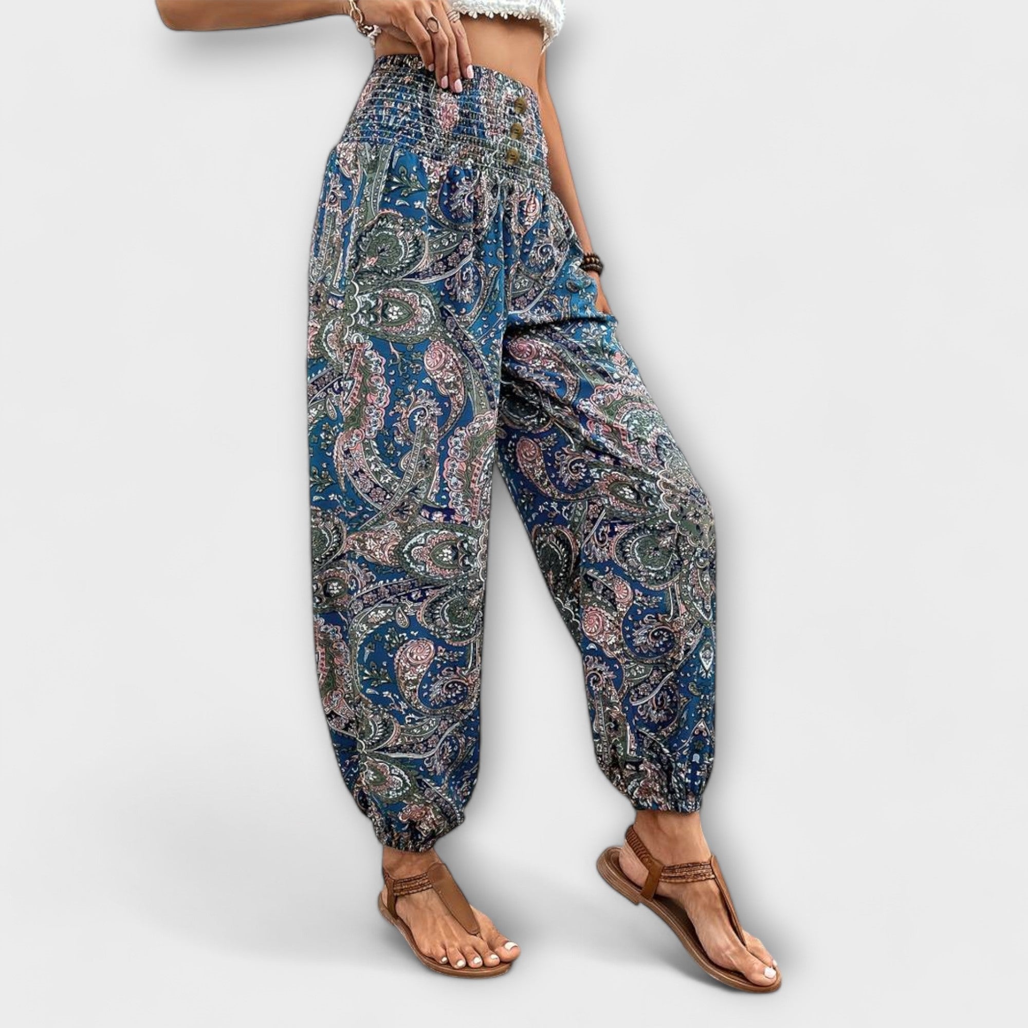 Pantalon avec Imprimé Ethnique