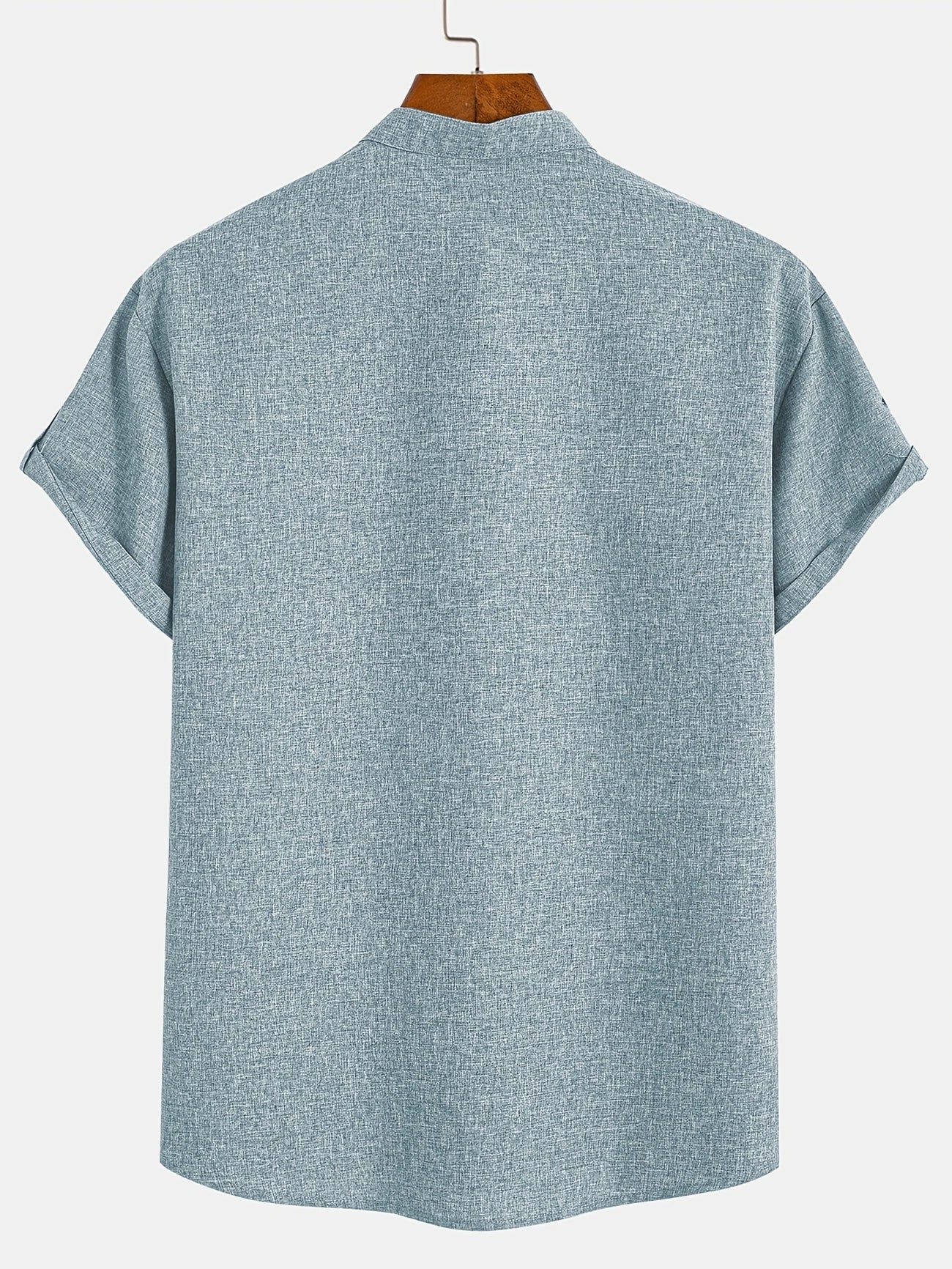 Chemise élégante à manches courtes et col montant