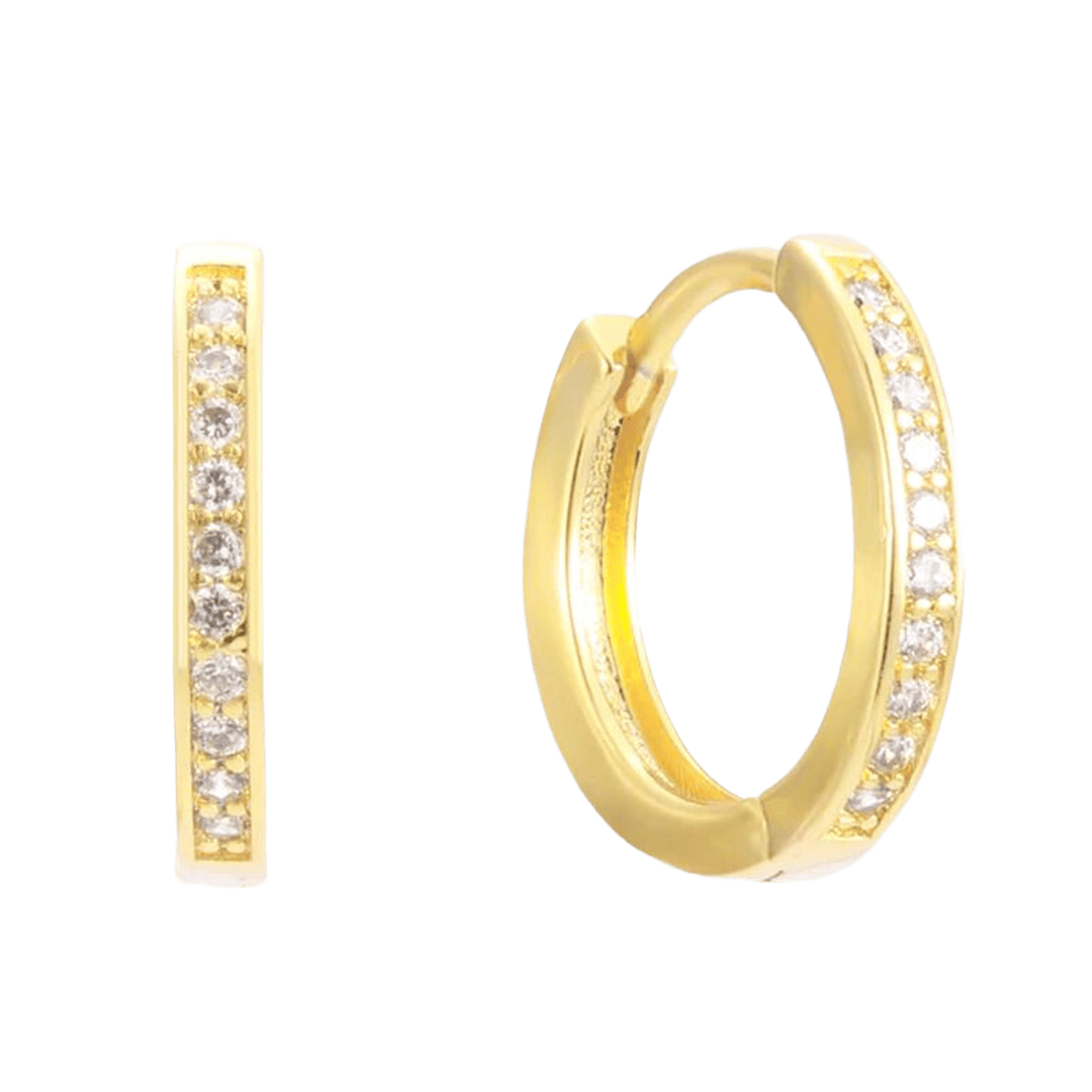 Boucles d'oreilles créoles avec des zirconias