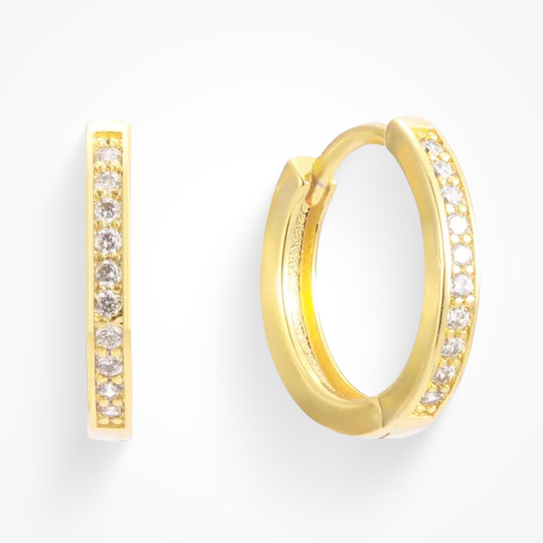 Boucles d'oreilles créoles avec des zirconias