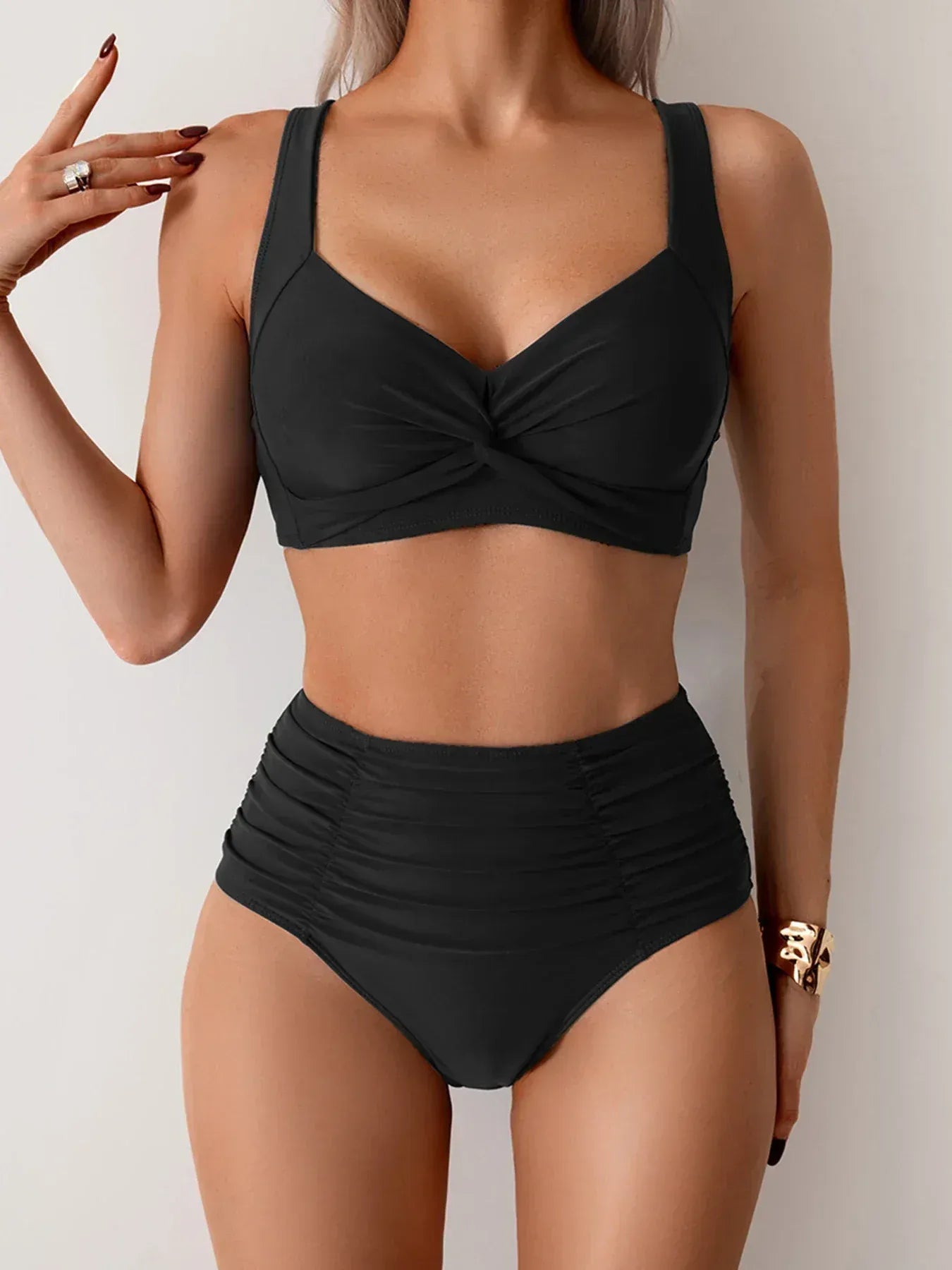 Bikini sculptant à taille haute