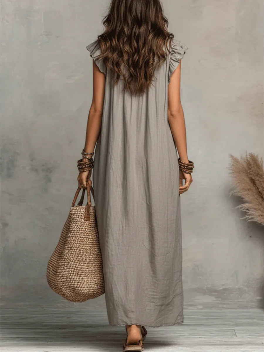 Robe Longue Bohème en Lin
