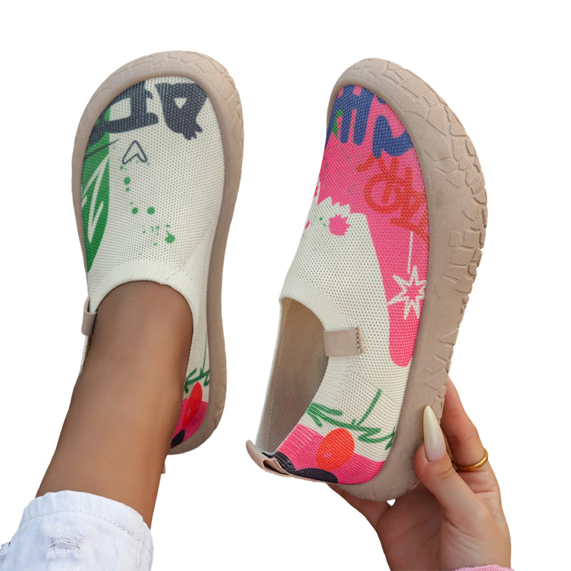 Slip-On Imprimé Artistique & Semelle Souple